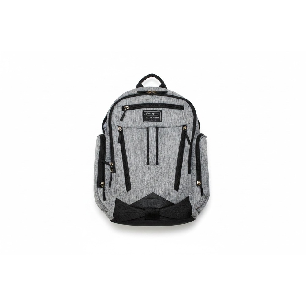 Eddie Bauer First Adventure Diaper Bag Backpack Heather Grey Wipes Case Mat